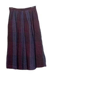 Vintage Haberdasher Plaid Pleated Skirt 9/10 Reds Purples